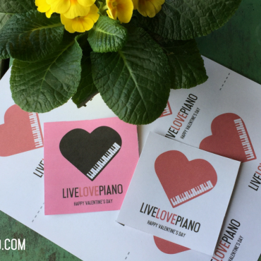 Free Piano Valentines Printable