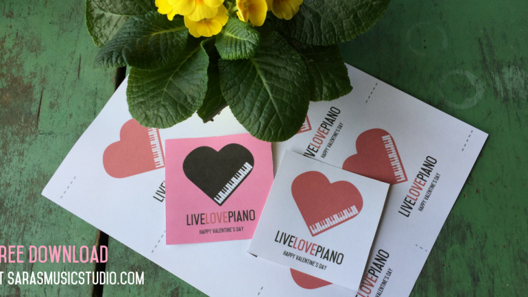 Free Piano Valentines Printable